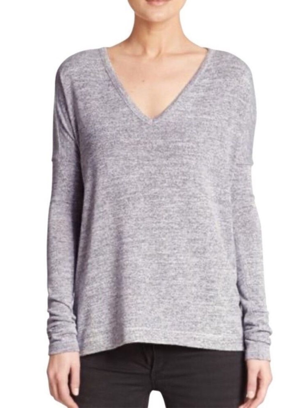 Rag & Bone Theo V-Neck Knit Top Quiet Luxury Minimalist Streetwear Chic S